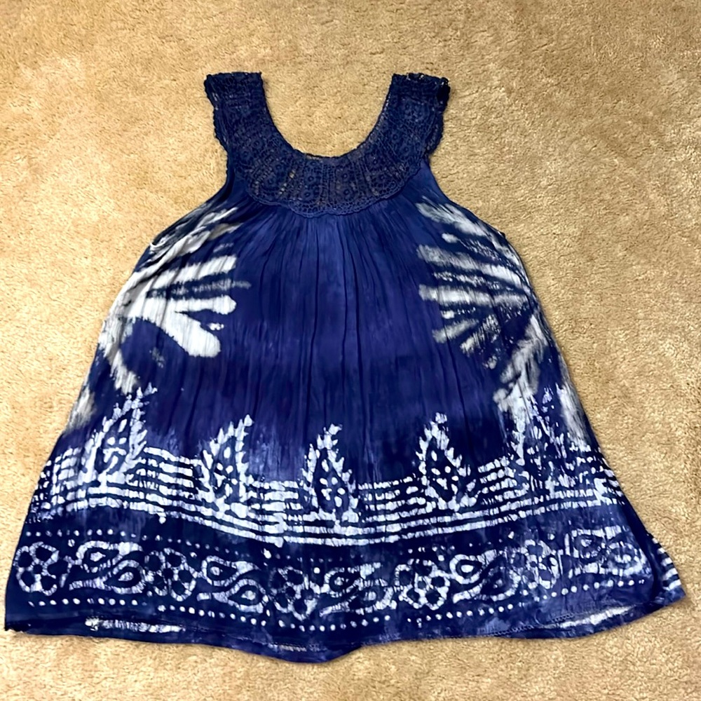 Shoreline, swing top, one size fits most, lacey collar, sleeveless